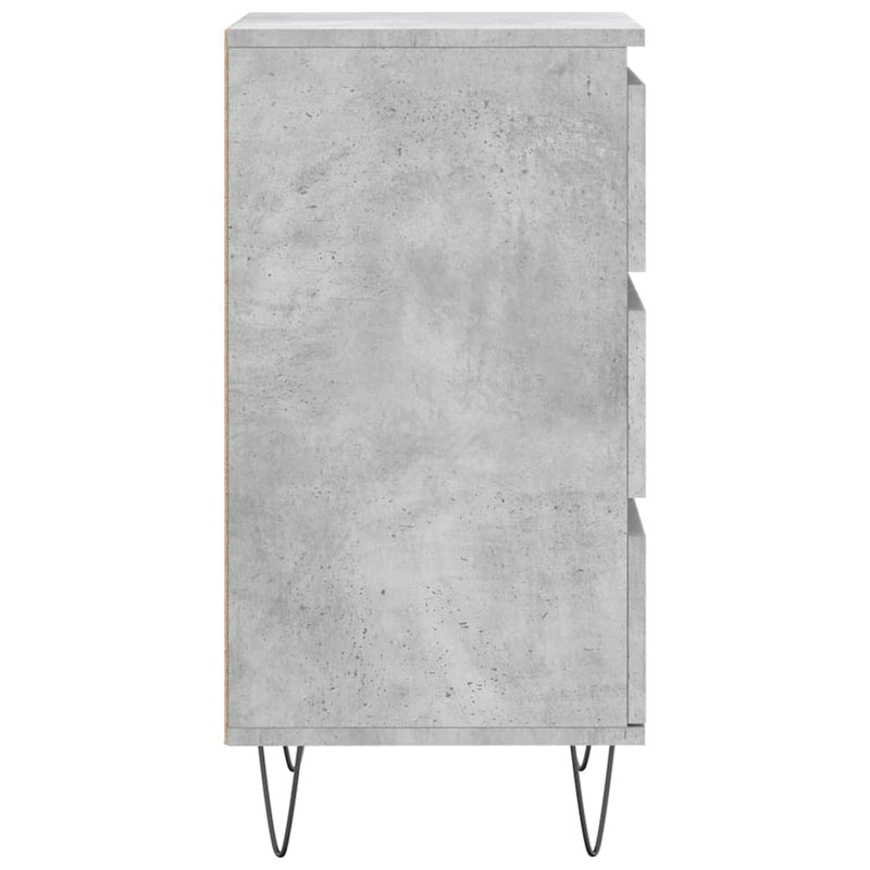 vidaXL betonszürke szerelt fa tálalószekrény 40 x 35 x 70 cm
