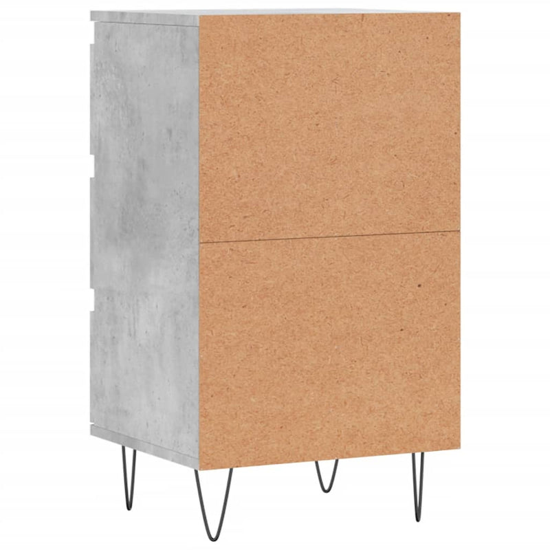 vidaXL betonszürke szerelt fa tálalószekrény 40 x 35 x 70 cm