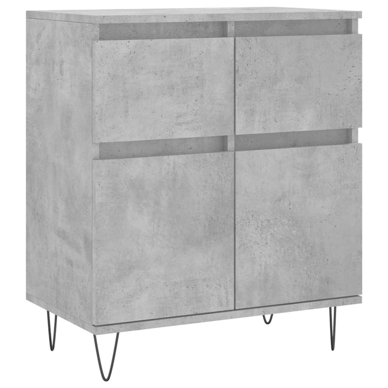 vidaXL betonszürke szerelt fa tálalószekrény 60 x 35 x 70 cm
