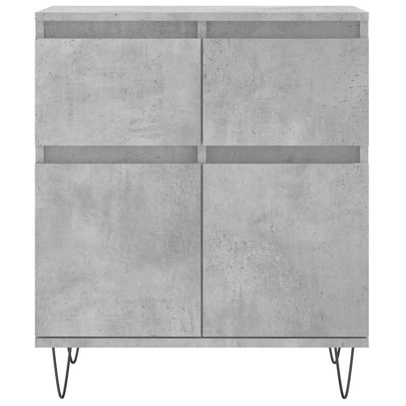 vidaXL betonszürke szerelt fa tálalószekrény 60 x 35 x 70 cm