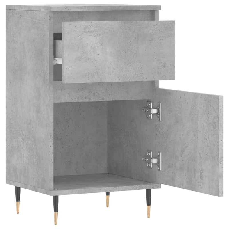 vidaXL betonszürke szerelt fa tálalószekrény 40 x 35 x 70 cm