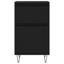 vidaXL 2 db fekete szerelt fa tálalószekrény 40 x 35 x 70 cm