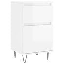vidaXL 2 db magasfényű fehér szerelt fa tálalószekrény 40 x 35 x 70 cm