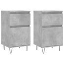 vidaXL 2 db betonszürke szerelt fa tálalószekrény 40 x 35 x 70 cm