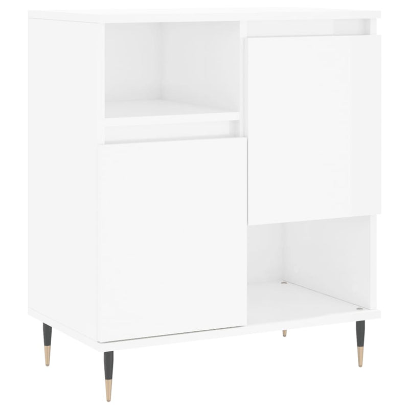 vidaXL magasfényű fehér szerelt fa tálalószekrény 60 x 35 x 70 cm