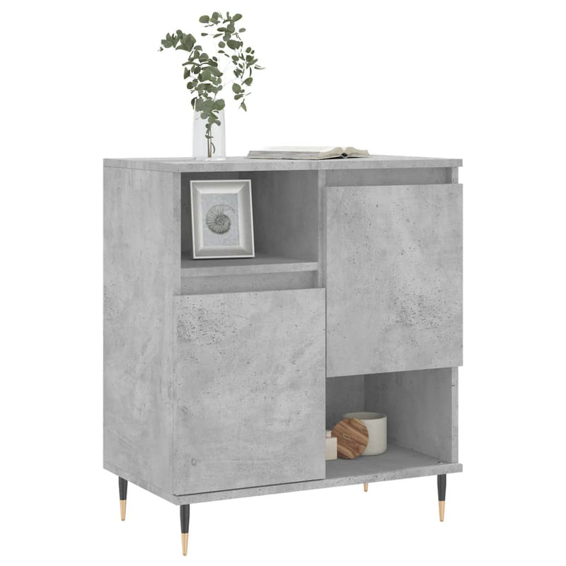 vidaXL betonszürke szerelt fa tálalószekrény 60 x 35 x 70 cm