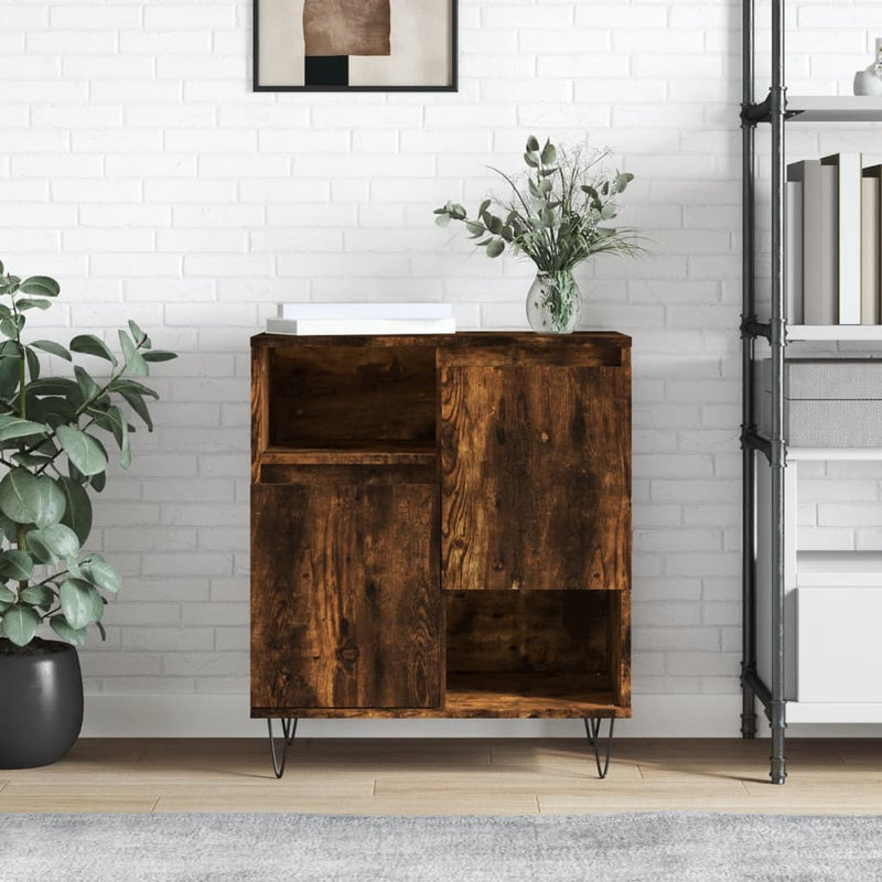 vidaXL füstös tölgy színű szerelt fa tálalószekrény 60 x 35 x 70 cm
