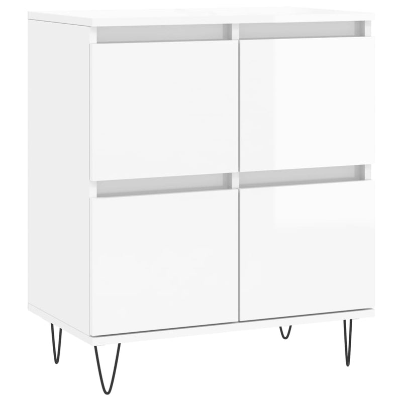 vidaXL magasfényű fehér szerelt fa tálalószekrény 60 x 35 x 70 cm
