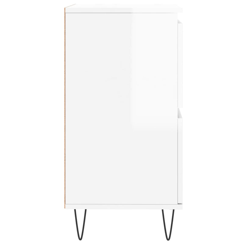 vidaXL magasfényű fehér szerelt fa tálalószekrény 60 x 35 x 70 cm