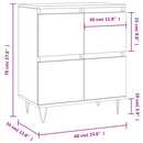 vidaXL sonoma tölgy színű szerelt fa tálalóasztal 60 x 35 x 70 cm