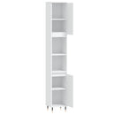 vidaXL fehér szerelt fa fürdőszobaszekrény 30 x 30 x 190 cm