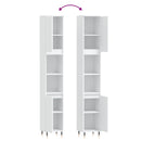 vidaXL fehér szerelt fa fürdőszobaszekrény 30 x 30 x 190 cm