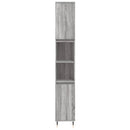 vidaXL szürke sonoma színű szerelt fa fürdőszobaszekrény 30x30x190 cm