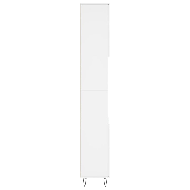 vidaXL fehér szerelt fa fürdőszobaszekrény 30 x 30 x 190 cm