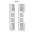 vidaXL fehér szerelt fa fürdőszobaszekrény 30 x 30 x 190 cm