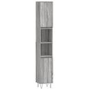 vidaXL szürke sonoma színű szerelt fa fürdőszobaszekrény 30x30x190 cm