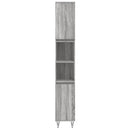 vidaXL szürke sonoma színű szerelt fa fürdőszobaszekrény 30x30x190 cm
