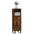 vidaXL füstös tölgy színű szerelt fa fürdőszobaszekrény 30x30x100 cm