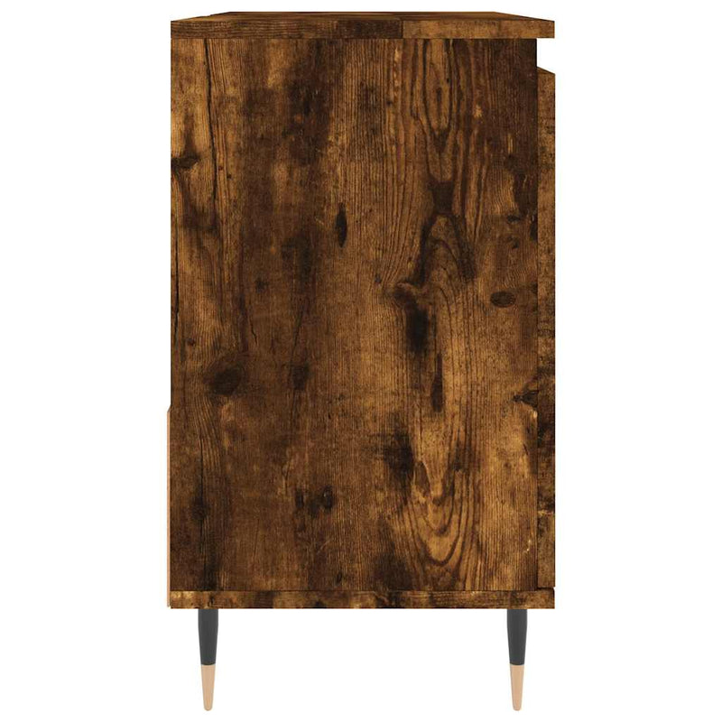 vidaXL füstös tölgy színű szerelt fa fürdőszobaszekrény 65x33x60 cm
