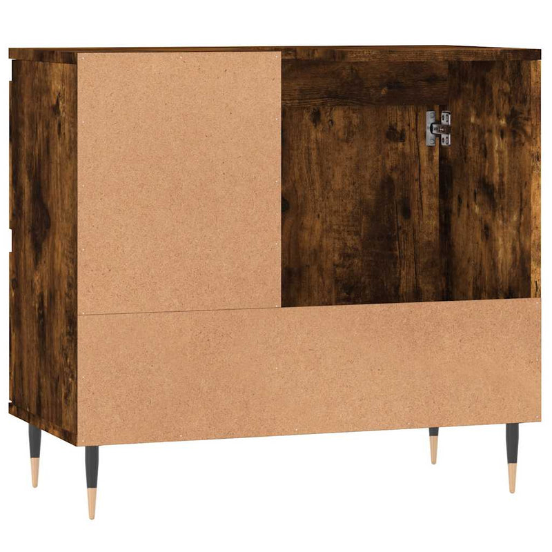 vidaXL füstös tölgy színű szerelt fa fürdőszobaszekrény 65x33x60 cm