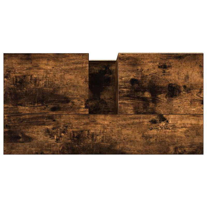 vidaXL füstös tölgy színű szerelt fa fürdőszobaszekrény 65x33x60 cm