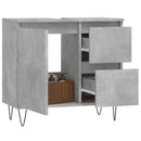 vidaXL betonszürke szerelt fa fürdőszobaszekrény 65 x 33 x 60 cm