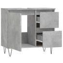 vidaXL betonszürke szerelt fa fürdőszobaszekrény 65 x 33 x 60 cm