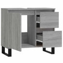 vidaXL szürke sonoma színű szerelt fa fürdőszobaszekrény 65x33x60 cm
