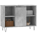 vidaXL betonszürke szerelt fa fürdőszobaszekrény 80 x 33 x 60 cm