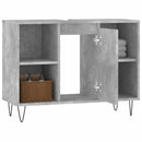 vidaXL betonszürke szerelt fa fürdőszobaszekrény 80 x 33 x 60 cm