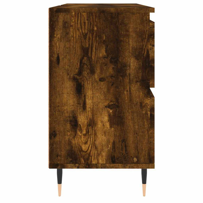 vidaXL füstös tölgy színű szerelt fa fürdőszobaszekrény 80x33x60 cm