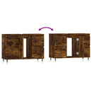 vidaXL füstös tölgy színű szerelt fa fürdőszobaszekrény 80x33x60 cm