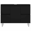 vidaXL fekete szerelt fa mosdószekrény 80 x 33 x 60 cm