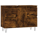 vidaXL füstös tölgy színű szerelt fa fürdőszobaszekrény 80x33x60 cm