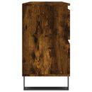 vidaXL füstös tölgy színű szerelt fa fürdőszobaszekrény 80x33x60 cm