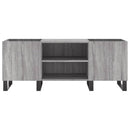 vidaXL szürke sonoma színű szerelt fa hanglemezszekrény 121x38x48 cm