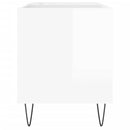 vidaXL magasfényű fehér szerelt fa hanglemezszekrény 85x38x48 cm