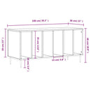 vidaXL betonszürke szerelt fa hanglemezszekrény 100 x 38 x 48 cm