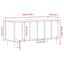 vidaXL szürke sonoma színű szerelt fa hanglemezszekrény 100x38x48 cm