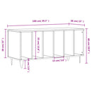 vidaXL betonszürke szerelt fa hanglemezszekrény 100 x 38 x 48 cm