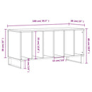 vidaXL betonszürke szerelt fa hanglemezszekrény 100 x 38 x 48 cm