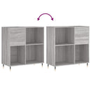 vidaXL szürke sonoma színű szerelt fa hanglemezszekrény 84,5x38x89 cm