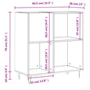 vidaXL betonszürke szerelt fa hanglemezszekrény 84,5 x 38 x 89 cm