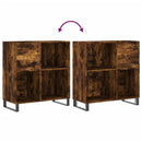 vidaXL füstös tölgy színű szerelt fa hanglemezszekrény 84,5x38x89 cm