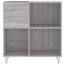 vidaXL szürke sonoma színű szerelt fa hanglemezszekrény 84,5x38x89 cm