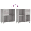 vidaXL szürke sonoma színű szerelt fa hanglemezszekrény 84,5x38x89 cm