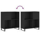 vidaXL fekete szerelt fa hanglemezszekrény 84,5 x 38 x 89 cm