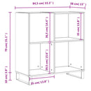 vidaXL betonszürke szerelt fa hanglemezszekrény 84,5 x 38 x 89 cm