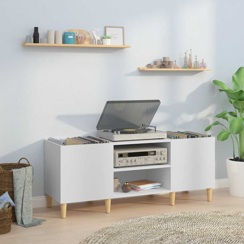 vidaXL fehér, rétegelt lemezszekrény 121 x 38 x 48 cm, fa textúra