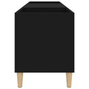 vidaXL fekete szerelt fa hanglemezszekrény 121x38x48 cm